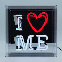 'I Love Me' Glass Neon Sign