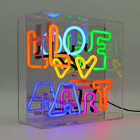 'Love Art' Glass Neon Box Sign