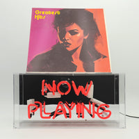'Now Playing' Glass Neon Box Sign