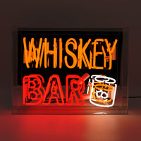 'Whiskey Bar' Glass neon Sign
