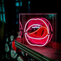 'Mouth' Acrylic Box Neon Light with Graphic