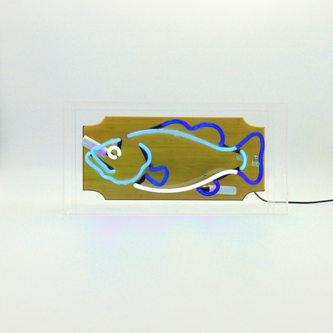 'Trophy Fish' Glass Neon Sign