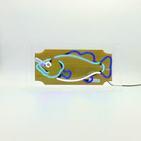 'Trophy Fish' Glass Neon Sign
