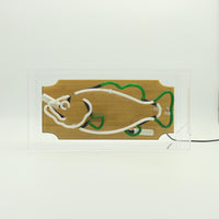 'Trophy Fish' Glass Neon Sign