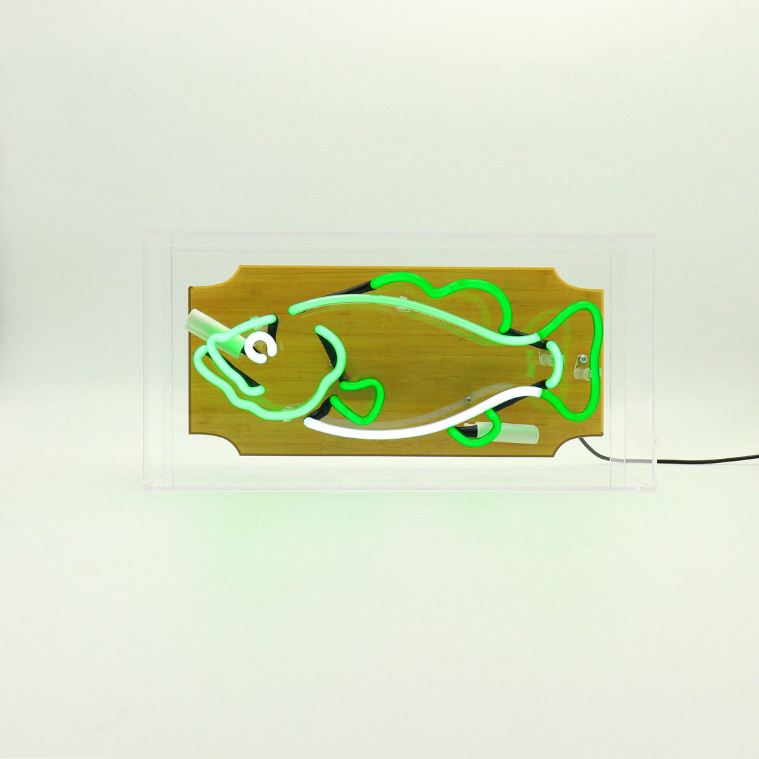 'Trophy Fish' Glass Neon Sign