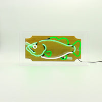 'Trophy Fish' Glass Neon Sign