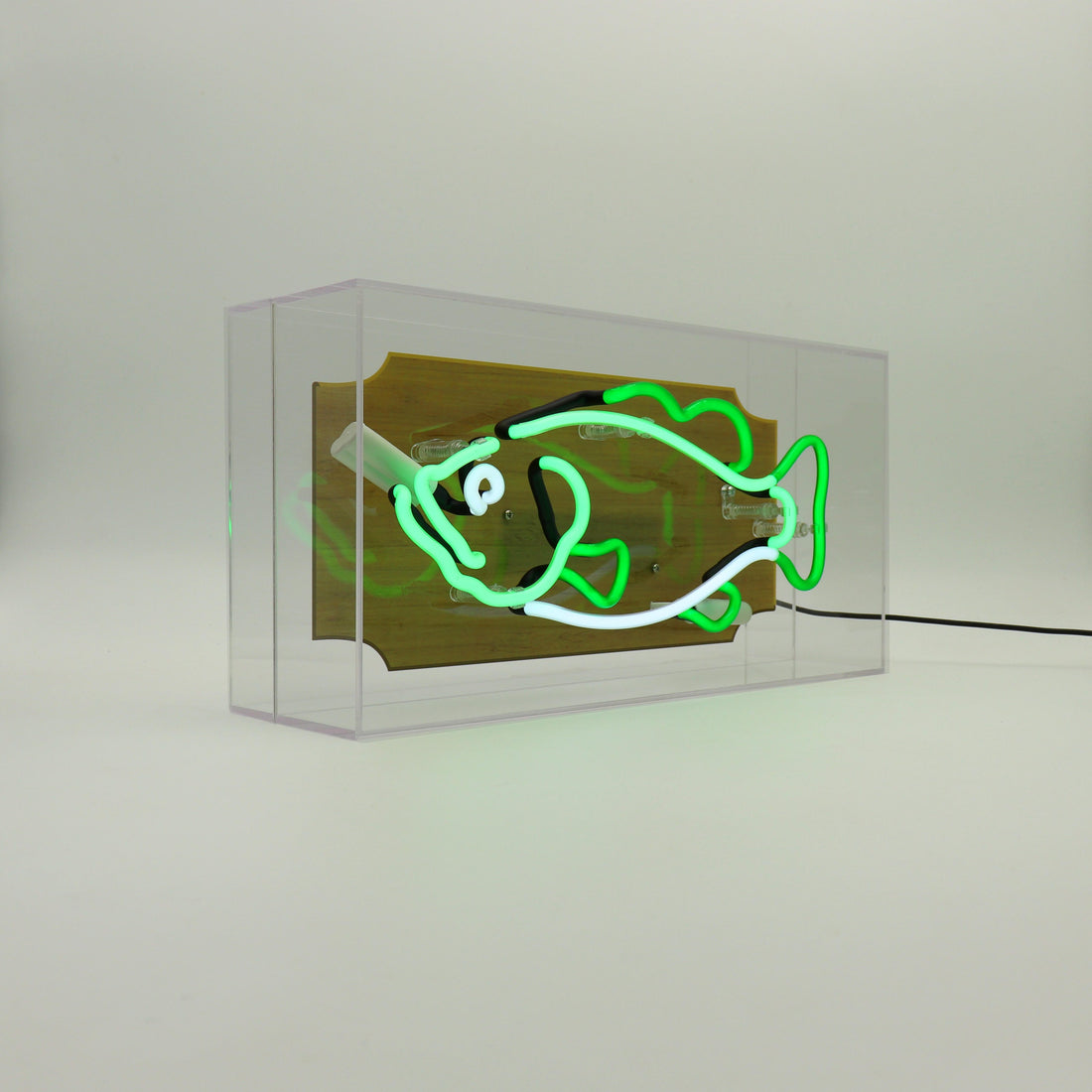 'Trophy Fish' Glass Neon Sign