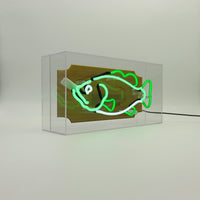 'Trophy Fish' Glass Neon Sign