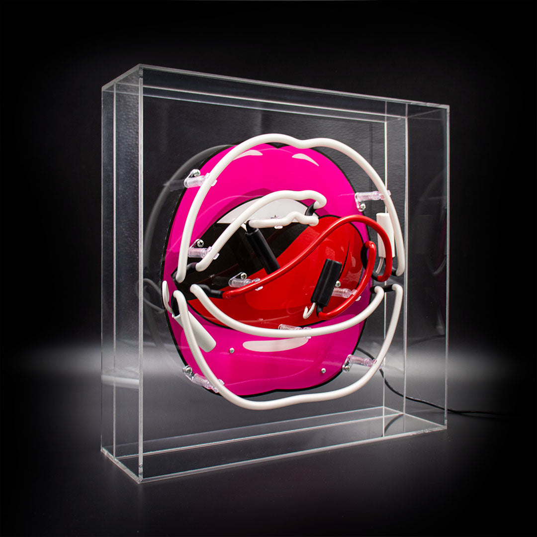 'Mouth' Acrylic Box Neon Light with Graphic