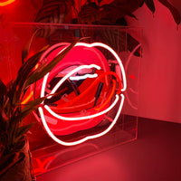 'Mouth' Acrylic Box Neon Light with Graphic
