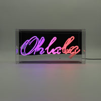 'Oh La La' Glass Neon Box Sign