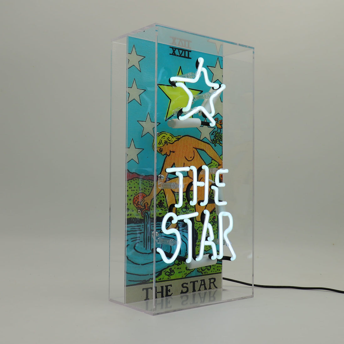 'The Star' Tarot Card Glass Neon Box Sign