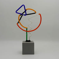 Neon 'Art with Blue Triangle' Sign