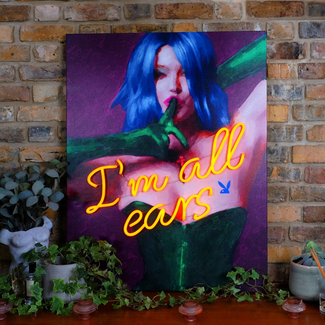 Playboy X Locomocean - I'm All Ears - LED Neon Painting