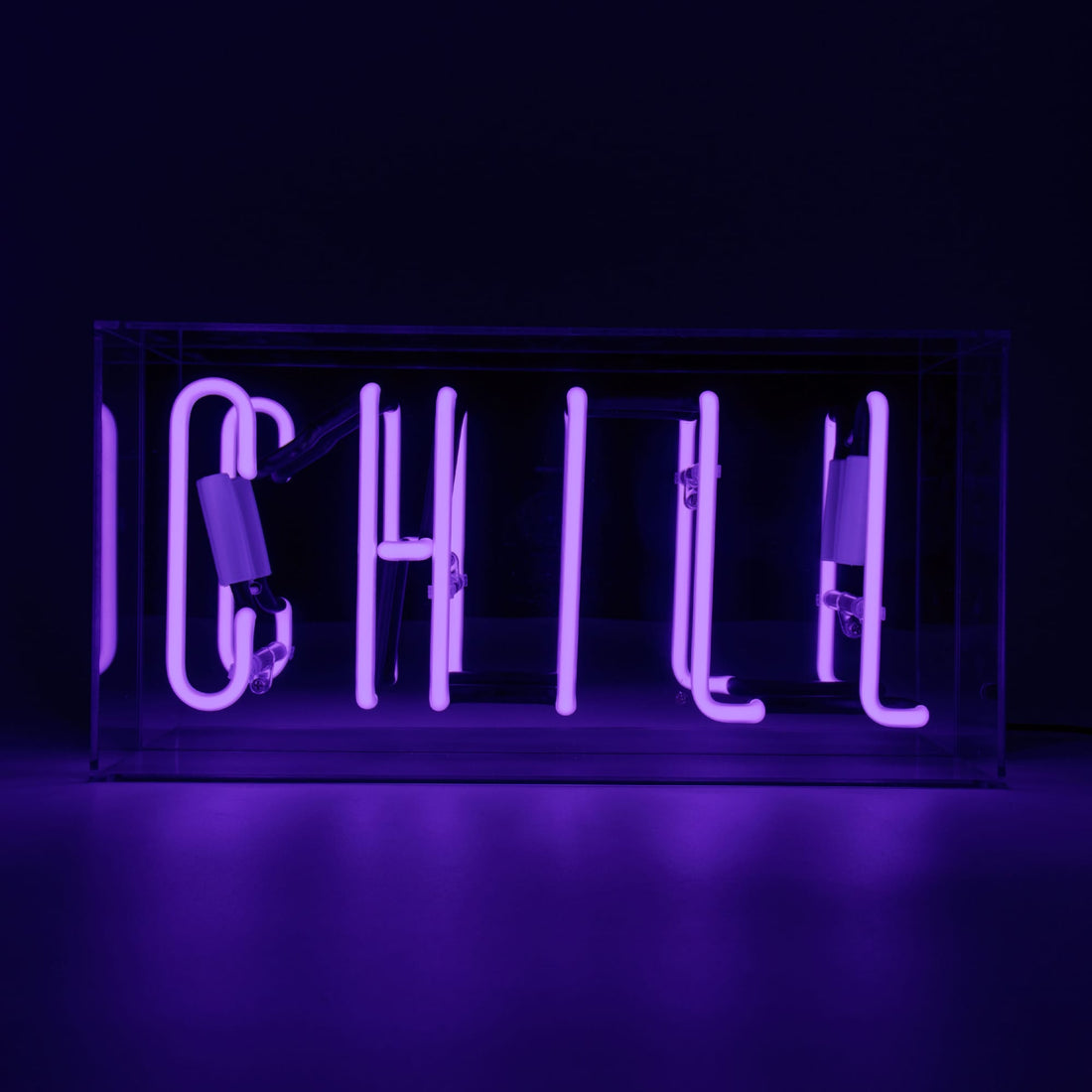'Chill' Glass Neon Sign