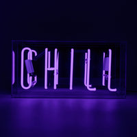 'Chill' Glass Neon Sign