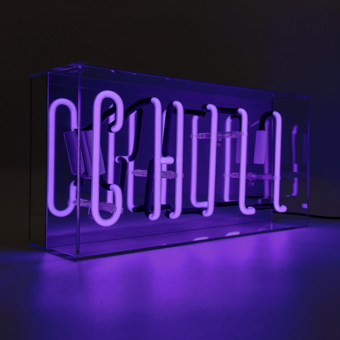 'Chill' Glass Neon Sign