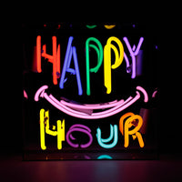 'Happy Hour' Glass neon Sign