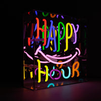 'Happy Hour' Glass neon Sign