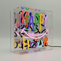 'Happy Hour' Glass neon Sign