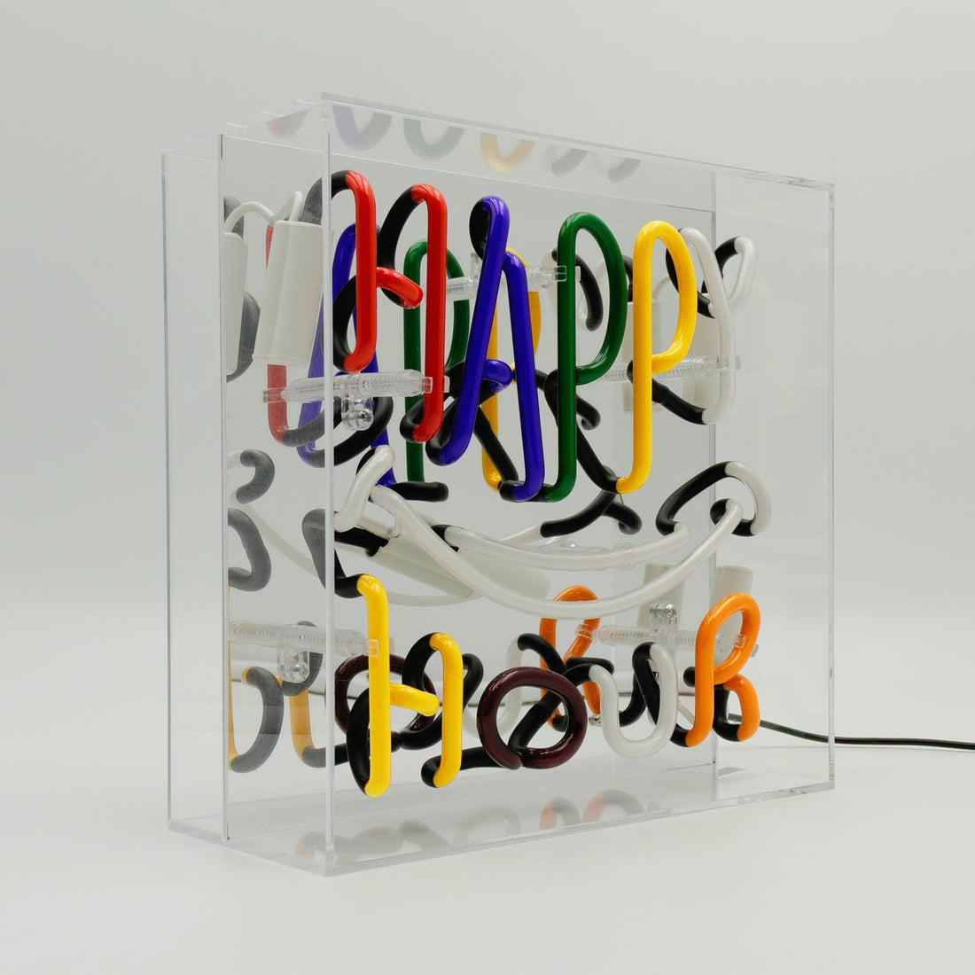 'Happy Hour' Glass neon Sign