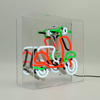 'Scooter' Glass neon Sign