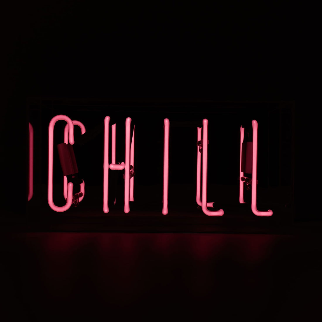 'Chill' Glass Neon Sign