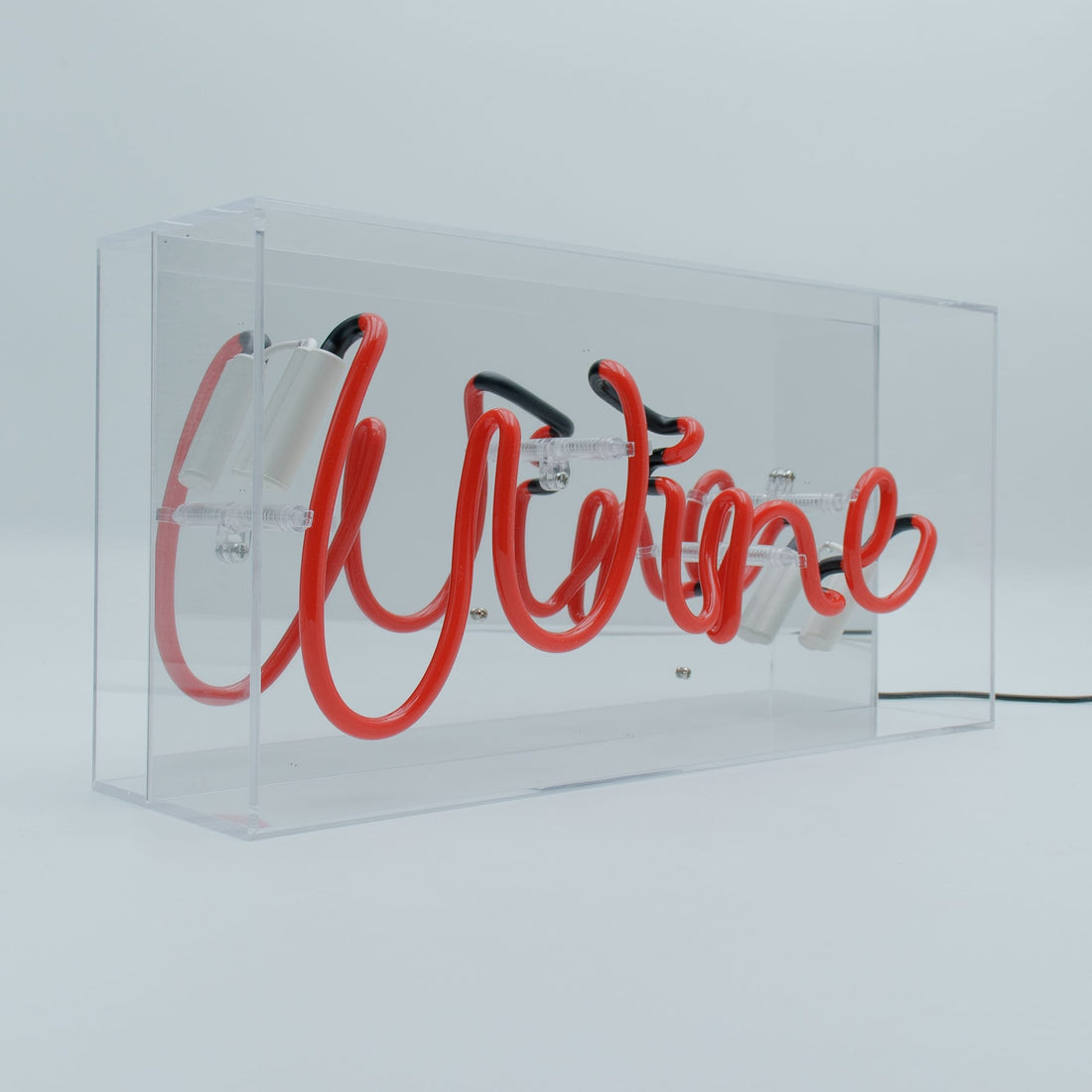 'Wine' Glass Neon Box Sign