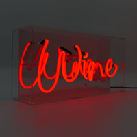 'Wine' Glass Neon Box Sign