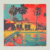 Miami Pool - Wall Painting (LED Neon)