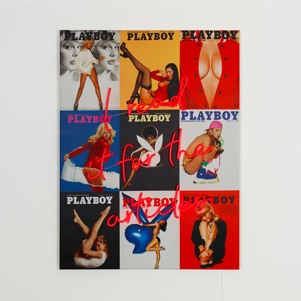 Playboy X Locomocean - 'I Read It For The Articles' - Cover Collage (LED Neon)