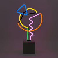 Neon 'Art with Blue Triangle' Sign