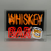 'Whiskey Bar' Glass neon Sign