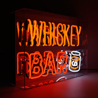 'Whiskey Bar' Glass neon Sign