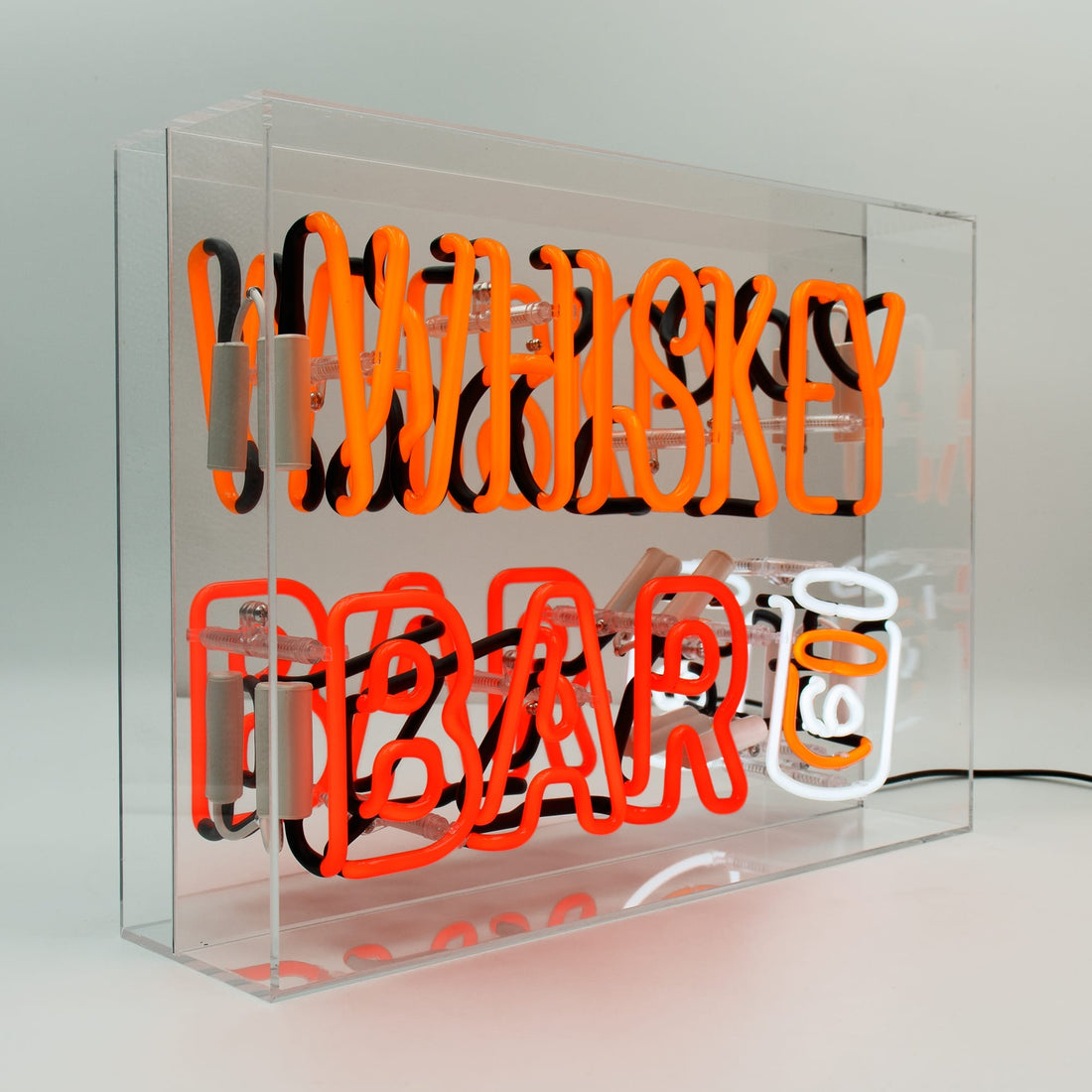 'Whiskey Bar' Glass neon Sign
