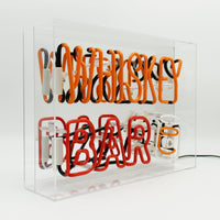 'Whiskey Bar' Glass neon Sign