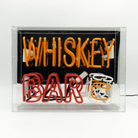 'Whiskey Bar' Glass neon Sign