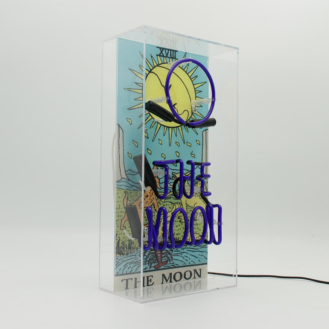 'The Moon' Tarot Glass Neon Box Sign