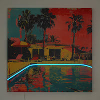Miami Pool - Wall Painting (LED Neon)