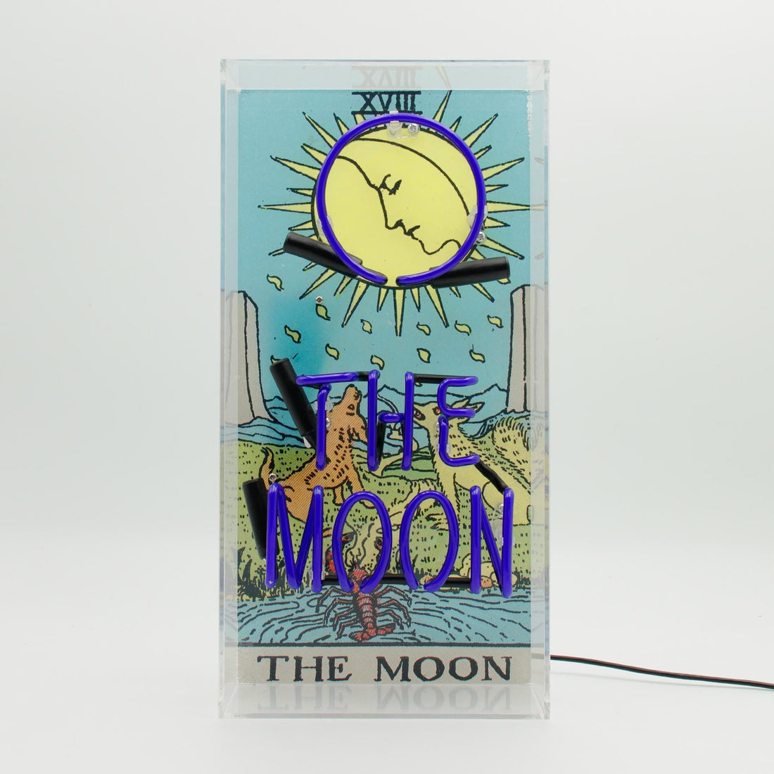 'The Moon' Tarot Glass Neon Box Sign