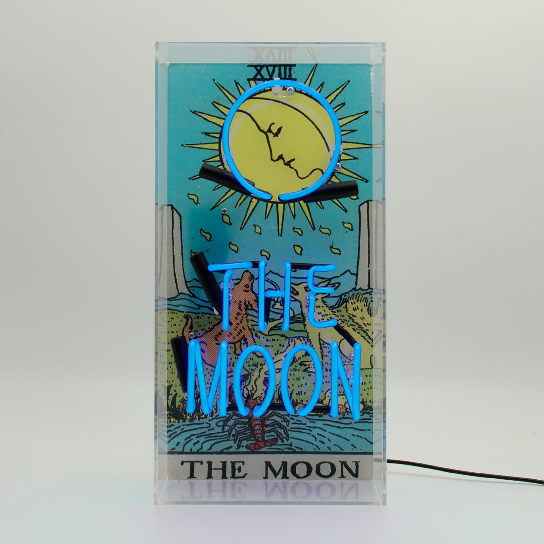 'The Moon' Tarot Glass Neon Box Sign