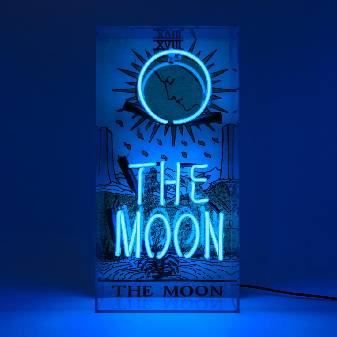 'The Moon' Tarot Glass Neon Box Sign