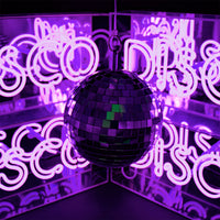 'Disco' Glass Neon Sign - Purple