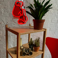 'Boxing' Large Acrylic Box Neon - Boxing Gloves with Graphic