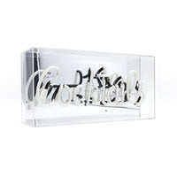 Pink 'Cocktails' Acrylic Box Neon Light