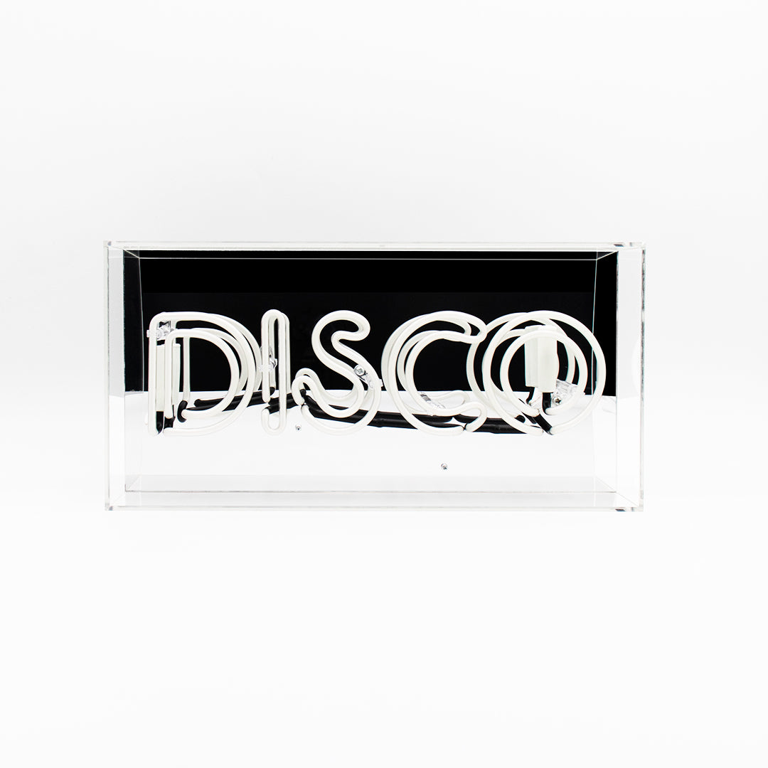 Blue 'Disco' Acrylic Box Neon Light