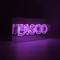 'Disco' Glass Neon Sign - Purple
