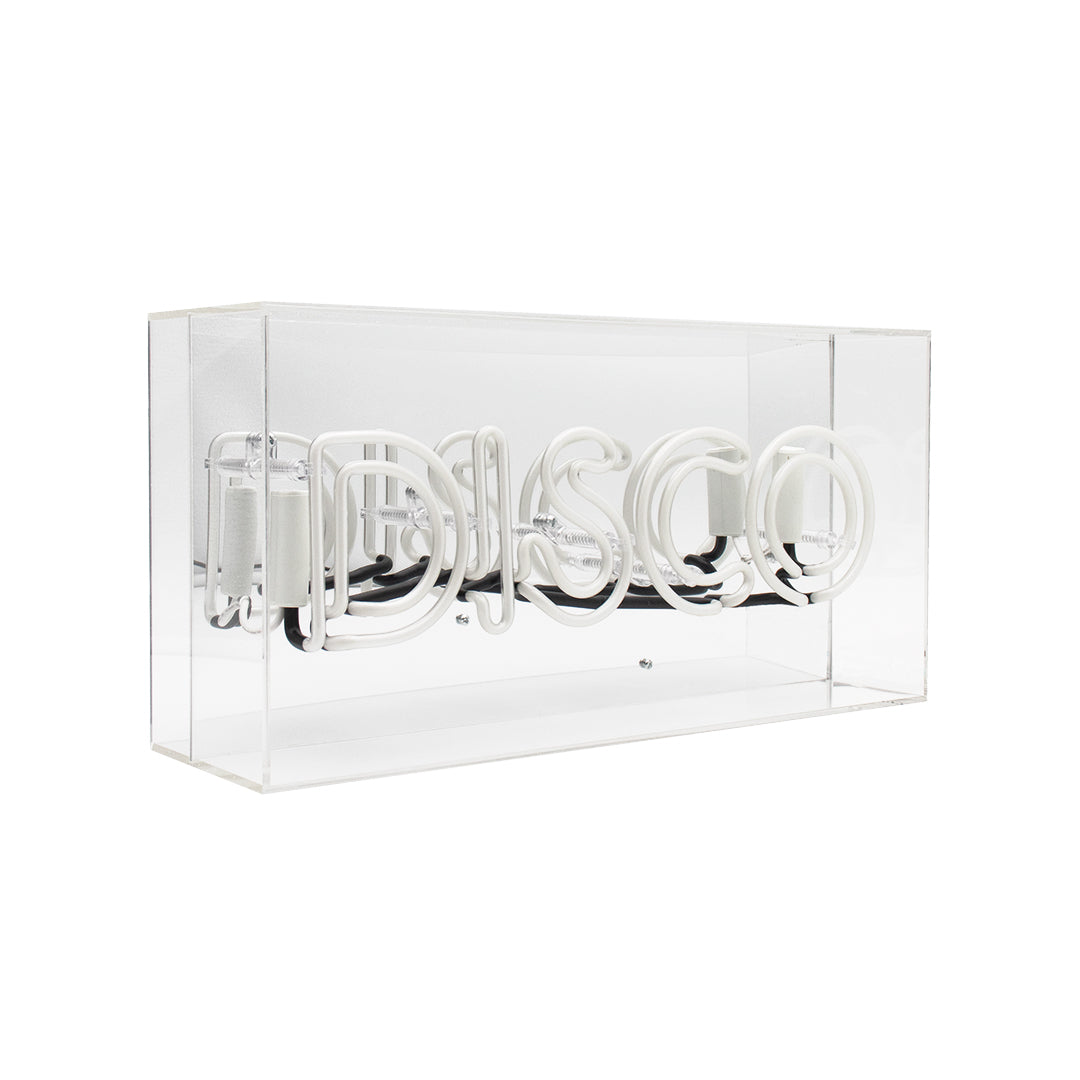 'Disco' Glass Neon Sign - Purple