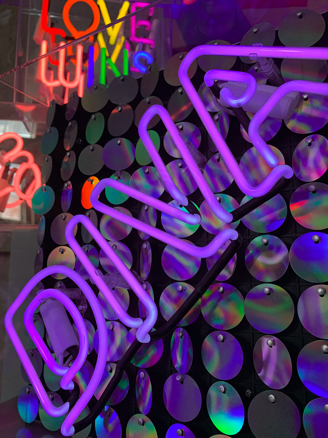 'Diva' Acrylic Box Neon Light with Sequins