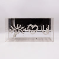'Eye Love You' Acrylic Box Neon Light